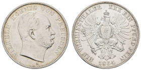 Deutschland 1800-1871 Preussen
 Taler, 1864, Wilhelm I., mit Provenienz Münzkarte W. Rittig. AKS 99, J. 96, Thun 270, Dav. 782, Avers berieben, klein...