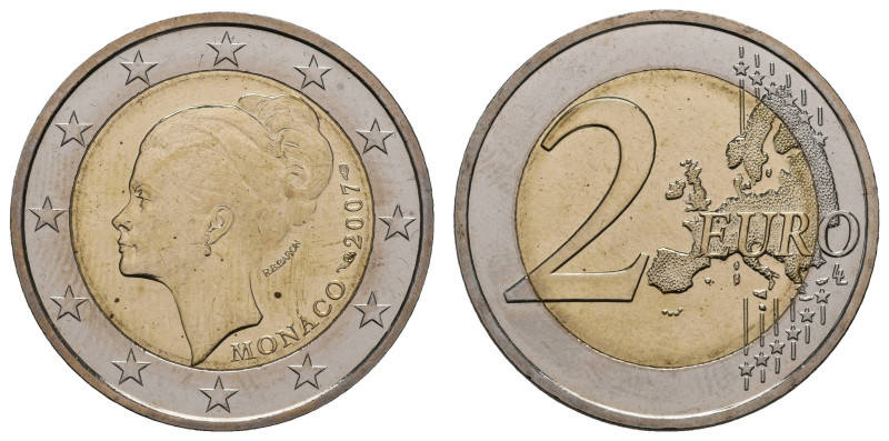 Europa und Übersee Monaco
 2 Euro, 2007, Grace Patricia Kelly zum 25. Todestag,...