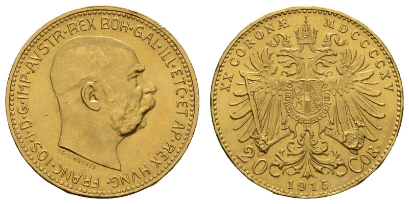 Europa und Übersee Alt-Österreich Münzen bis 1918
 20 Corona, 1915, Nachprägung...