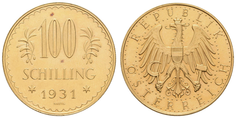 Europa und Übersee Österreich 1. Republik 1918-1938
 100 Schilling (23,75 g), 1...