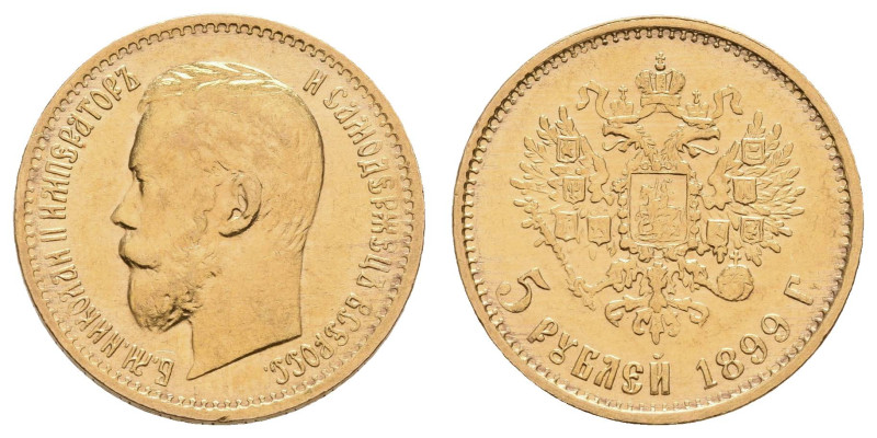 Europa und Übersee Russland Kaiserreich bis 1917
 5 Rubel, Gold, 1899, Nikolaus...