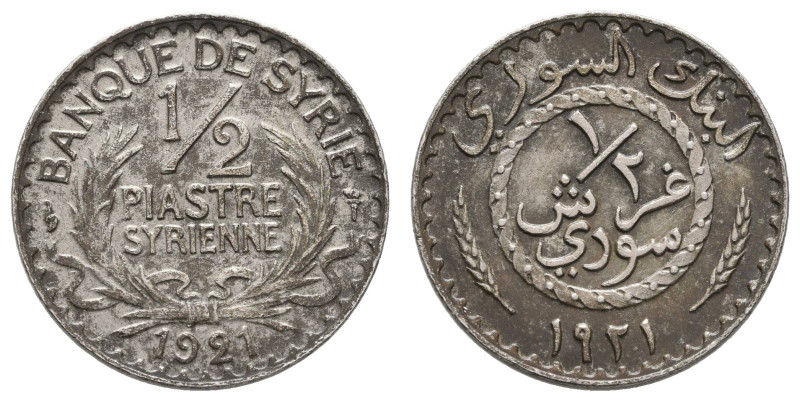 Europa und Übersee Syrien
 Französisches Protektorat, 172 Piaster (403 g), 1921...