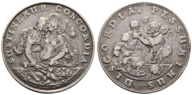Medaillen Medaillen Deutschland vor 1900
 Johann Georg I., 1615-1656, Silbermedaille (21,14g), o.j. (1627), von Sebastian Dadler, auf Eintracht und Z...