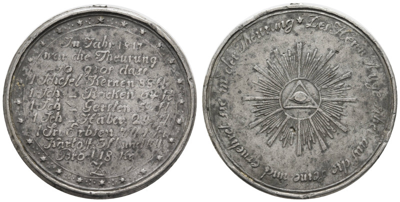 Medaillen Medaillen Deutschland vor 1900
 Zinnmedaille (16,59g), 1817, auf die ...