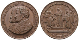 Medaillen Medaillen Deutschland vor 1900
 Preußen, Friedrich Wilhelm III., Bronzemedaille (Dm. 45 mm, 56 g), 1839, von C. Pfeuffer, auf 300 Jahre Ref...
