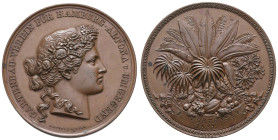 Medaillen Medaillen Deutschland vor 1900
 Hamburg, Bronzemedaille (Dm. 42,6mm, ca. 28,6g), 1887, von Lorenz, auf J. Mortensen vom Gartenbau Verein fü...