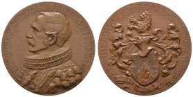 Medaillen Medaillen Deutschland vor 1900
 Hamburg, Bronzemedaille (Dm. 42,4mm, 28,6g), 1892, von Lauer, auf den Tod des Bügermeisters Carl Friedrich ...