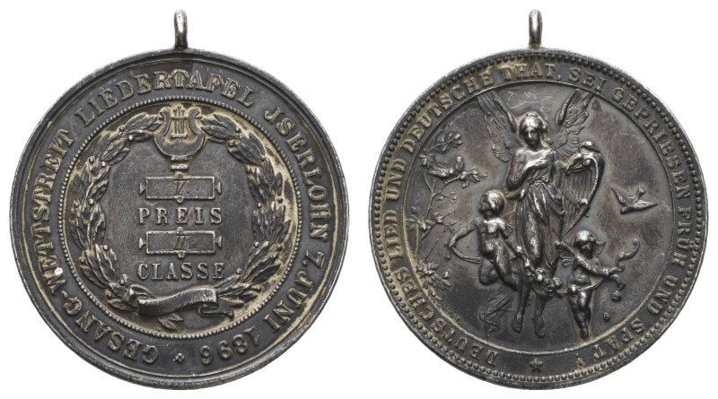 Medaillen Medaillen Deutschland vor 1900
 Tragbare silberne Medaille (Dm. 43,59...