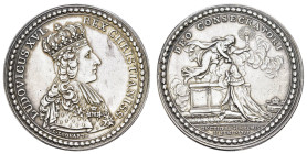 Medaillen Medaillen Ausland vor 1900
 Frankreich, Silbermedaille (10,18g), 1775, von J. Leonhard, Ludwig XVI (1774-1793), Av.: LVDOVICVS XVI REX CHRI...