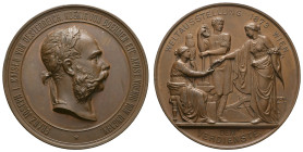 Medaillen Medaillen Ausland vor 1900
 Österreich, Bronzemedaille (Dm. 70,4 mm, 129g), 1873, von J. Tautenhayn und K. Schwenzer, Verdienstmedaille der...