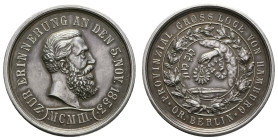 Medaillen Medaillen Deutschland nach 1900
 Preußen, Hamburg/Berlin, Silbermedaille (Dm. 49,8mm, 41,7g), 1903, unsigniert, auf das 50 jährige Jubiläum...