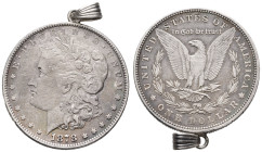 Sammlungen und Nachlässe Übersee
 USA, kleines Lot aus sechs Münzen: Morgan Dollar 1878 Philadelphia 7 tail feathers altgehenkelt, Peace Dollar 1922 ...