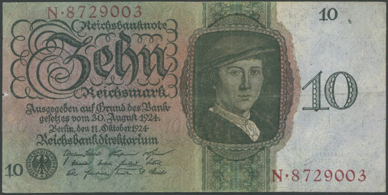 Banknoten Deutsche Reichsbanknoten 1874-1945
 Deutsche Reichsbank. 1924, August...