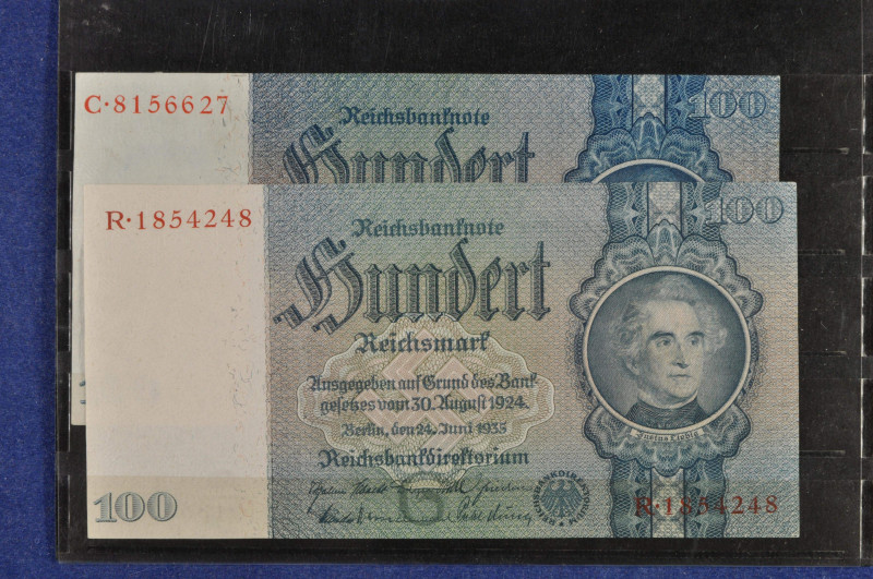 Banknoten Deutsche Reichsbanknoten 1874-1945
 Drittes Reich, 100 Reichsmark 24....