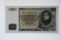 Banknoten Banknoten Europa
 Tschechoslowakei, 1000 Kronen 1934 perforiert "SPECIMEN", P. 26. I unc zwei Stichlöcher.