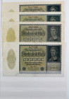 Banknoten Sammlungen Papiergeld
 Deutschland, Sammlung Banknoten und Notgeld, mehr als 1000 St. Enthalten sind Reichsbanknoten, Inflations- und Kasse...