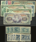 Banknoten Sammlungen Papiergeld
 Deutschland, Bank Deutscher Länder 1948/1949 Ausgaben für Westberlin mit B-Stempel, Lot mit 16 Banknoten,1/2-50 DM 1...