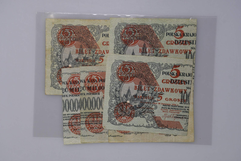 Banknoten Sammlungen Papiergeld
 Polen, Ministerstwo Skarbu, provisorische Regi...