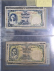 Banknoten Sammlungen Papiergeld
 THAILAND, 20. und 21. Jh., Sammlung von über 40 Banknoten im Album. Erhaltungen unterschiedlich.