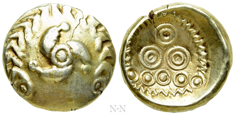 CENTRAL EUROPE. Vindelici. EL Stater (Circa 100-50 BC). 'Regenbogenschüsselchen'...