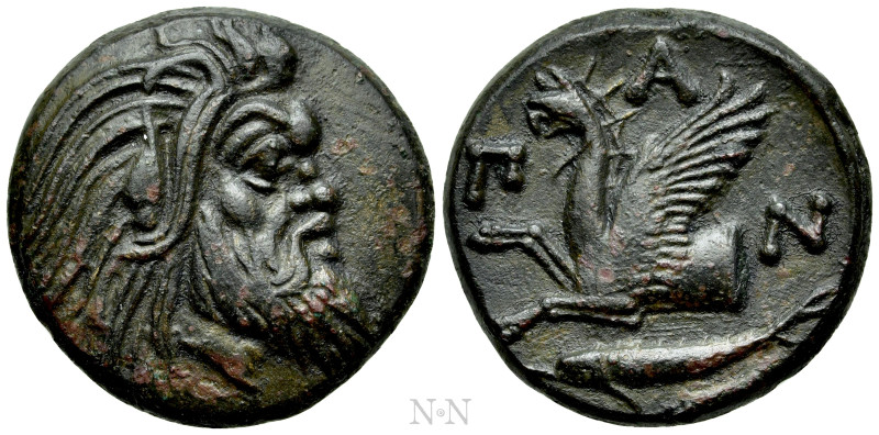 CIMMERIAN BOSPOROS. Pantikapaion. Ae (Circa 310-304/3 BC). 

Obv: Bearded head...