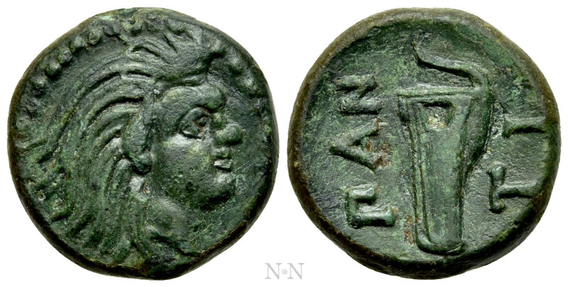 CIMMERIAN BOSPOROS. Pantikapaion. Ae (Circa 310-304/3 BC). 

Obv: Head of Pan ...