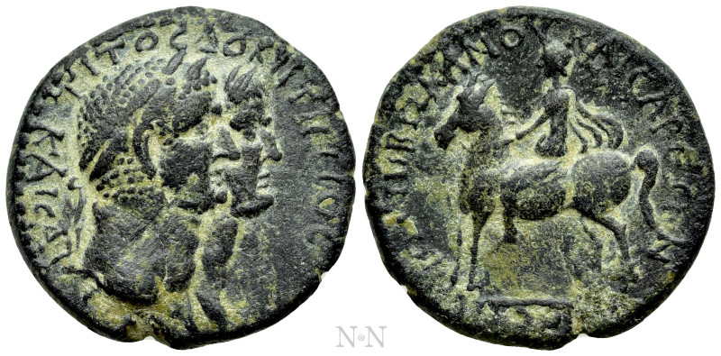 LYDIA. Mostene. Titus and Domitian (Caesares, 69-79 and 69-81, respectively). Ae...