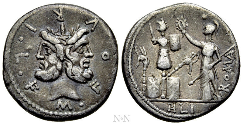 M. FURIUS L.F. PHILUS. Denarius (120 BC). Rome. 

Obv: M FOVRI L F. 
Laureate...