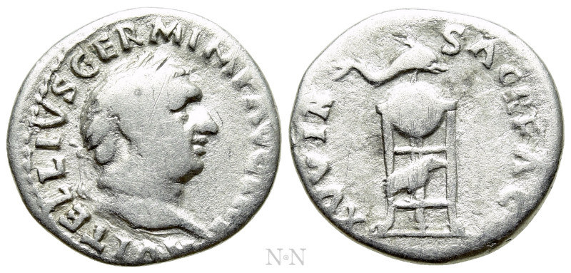 VITELLIUS (69). Denarius. Rome. 

Obv: A VITELLIVS GERM IMP AVG TR P. 
Laurea...