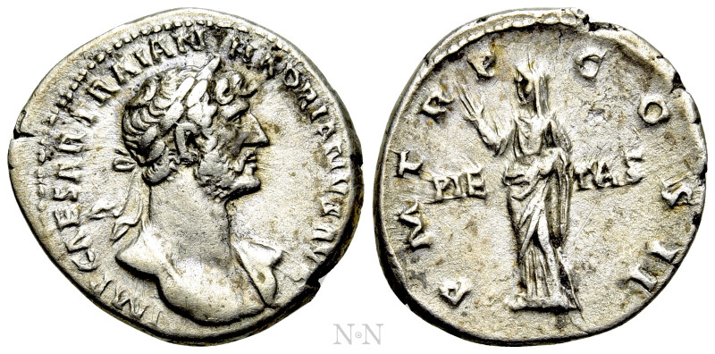 HADRIAN (117-138). Denarius. Rome. 

Obv: IMP CAESAR TRAIAN HADRIANVS AVG. 
L...