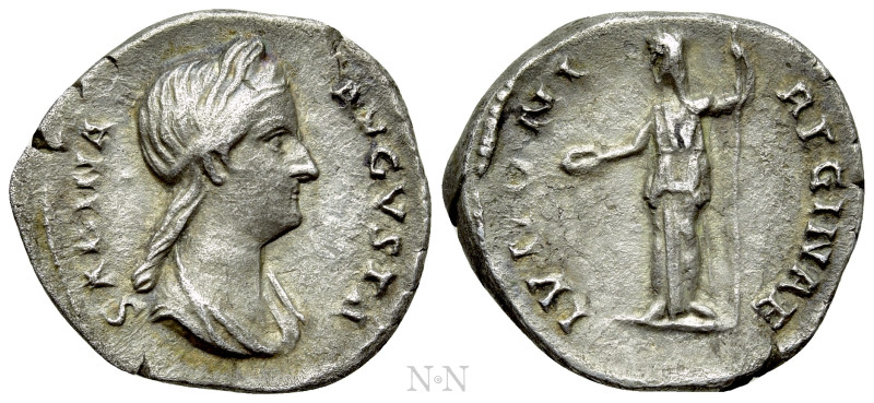 SABINA (Augusta, 128-136/7). Denarius. Rome. 

Obv: SABINA AVGVSTA. 
Draped b...