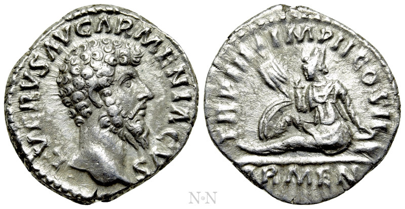 LUCIUS VERUS (161-169). Denarius. Rome. 

Obv: L VERVS AVG ARMENIACVS. 
Bare ...