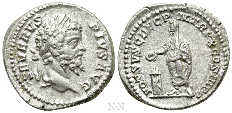 SEPTIMIUS SEVERUS (193-211). Denarius. Rome. 

Obv: SEVERVS PIVS AVG. 
Laurea...