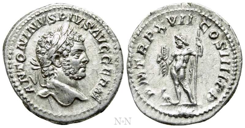 CARACALLA (198-217). Denarius. Rome. 

Obv: ANTONINVS PIVS AVG GERM. 
Laureat...