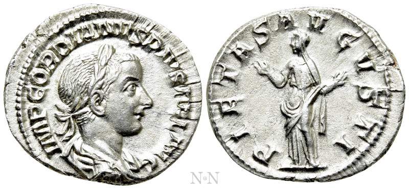 GORDIAN III (238-244). Denarius. Rome. 

Obv: IMP GORDIANVS PIVS FEL AVG. 
La...