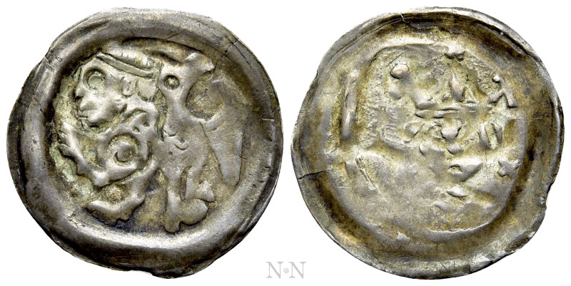 GERMANY. Nürnberg(?). Pfennig (12th century). 

Obv: Lion with humand head lef...