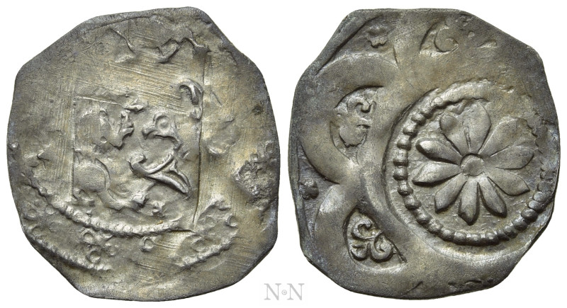 GERMANY. Nürnberg. Friedrich II (1215-1250). Pfennig. 

Obv: Two rampant lion;...