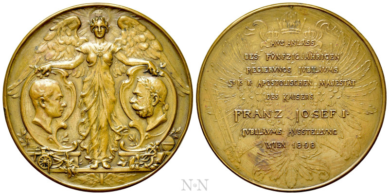 AUSTRIA. Franz Josef I (1848-1916). Bronze Medal (1898). By K. Waschmann. Exhibi...