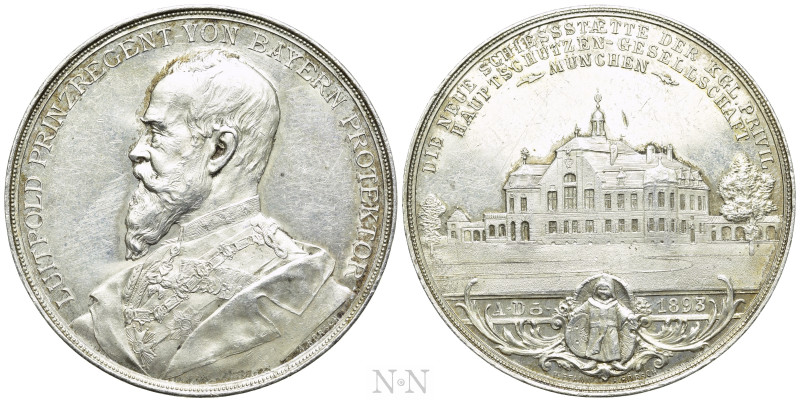 GERMANY. Bayern. Luitpold (Prince Regent, 1886-1912). Silver Medal (1893). By A....