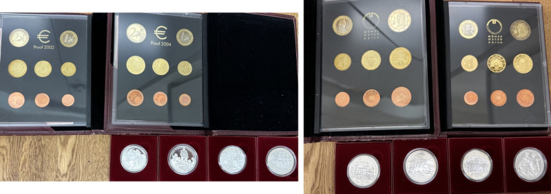 2 x 20 Euro AND 2 x 10 Euro Silver Coins of Austria AND 2 Proof Sets of Austria ...