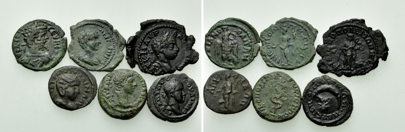 6 Roman Provincial Coins. 

Obv: .
Rev: .

. 

Condition: See picture.
...