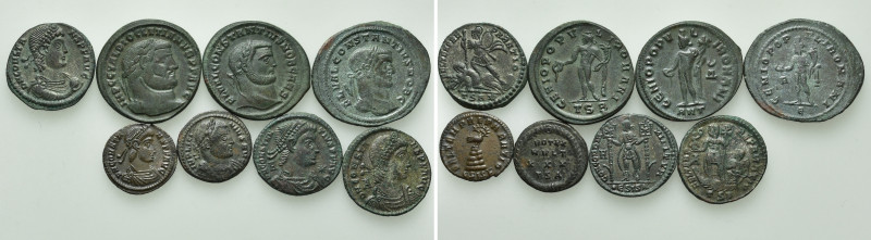 8 Roman Coins. 

Obv: .
Rev: .

. 

Condition: See picture.

Weight: g....