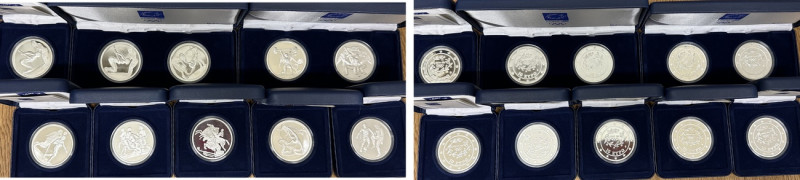 10 x 10 Euro Silver Coins (0.950) of Greece / Olympic Games of Athens 2004. 

...