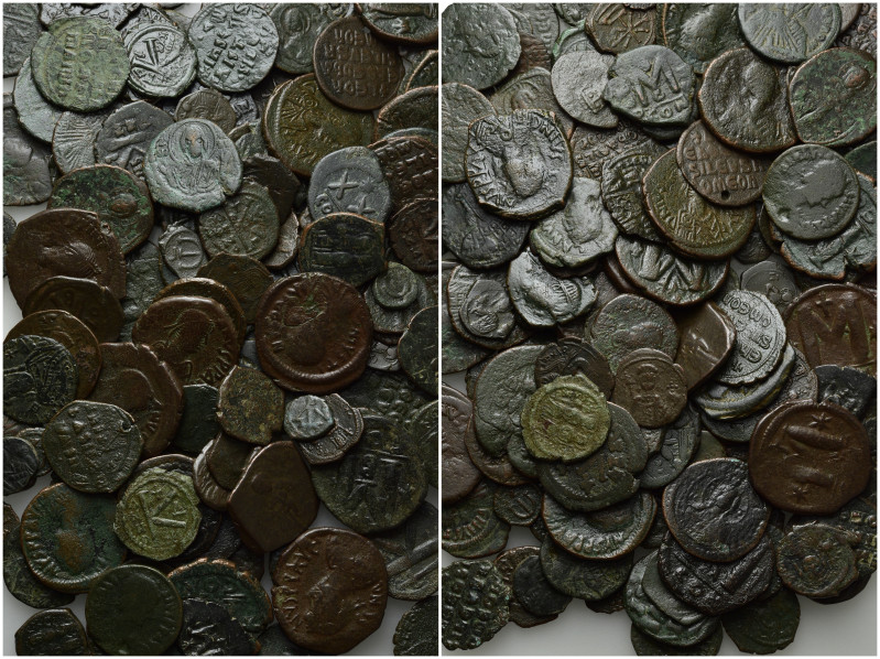 Circa 135 Byzantine Coins. 

Obv: .
Rev: .

. 

Condition: See picture.
...