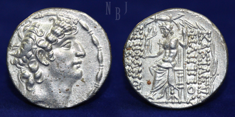 Seleukid Kingdom: PHILIP I PHILADELPHOS ( 93-83 BC) AR Tetradrachm. Zeus Nikepho...