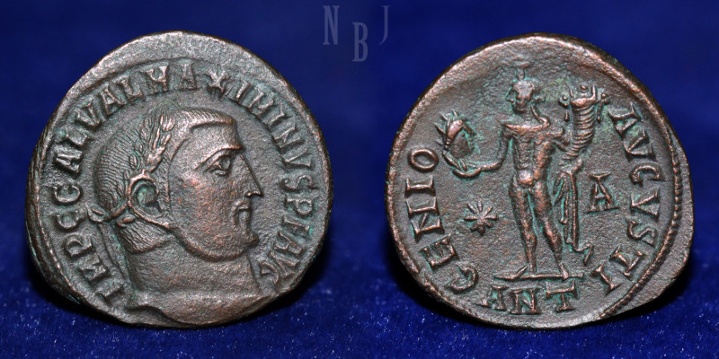 Roman Empire: MAXIMINUS II, AE Follis. Antioch mint. AD 312. Obverse: IMP C GAL ...