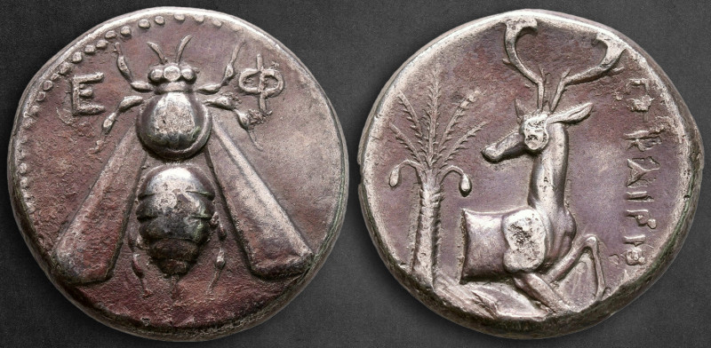 Ionia. Ephesos circa 400-350 BC. ΕΓΚΑΙΡΙΟΣ, magistrate
Tetradrachm AR

25 mm,...