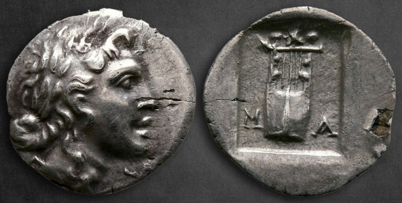 Lycia. Masikytes circa 27-20 BC. 
Hemidrachm AR

15 mm, 1,63 g

Laureate he...