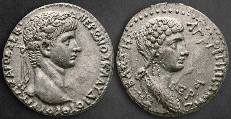 Seleucis and Pieria. Antioch. Nero with Agrippina Junior circa AD 54-68. Dated R...