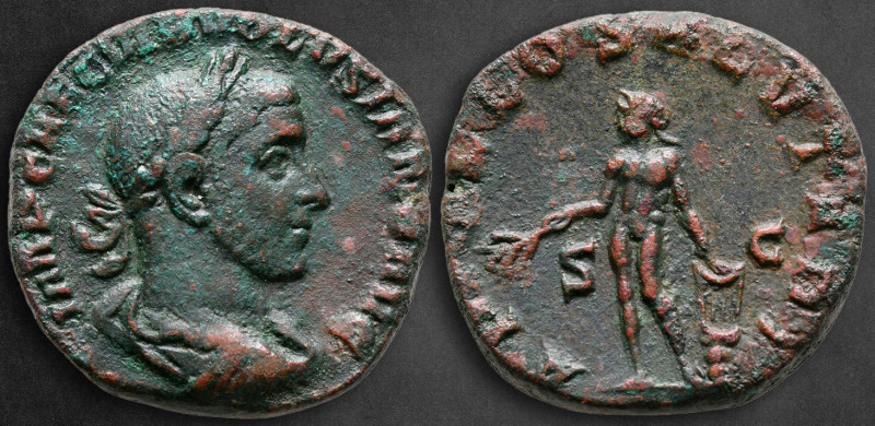 Volusian AD 251-253. Rome
Sestertius Æ

28 mm, 17,28 g

IMP CAE C [VIB VOLV...